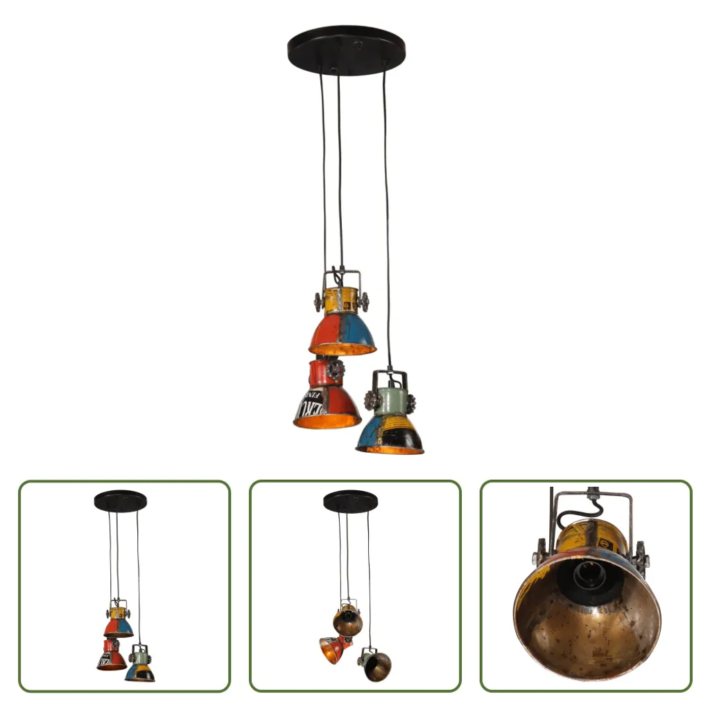 Lampadario Moderno Multicolore E27 | Arredamento Originale 30x30x100cm