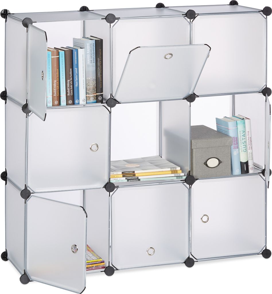 relaxdays Regalsystem mit Türen