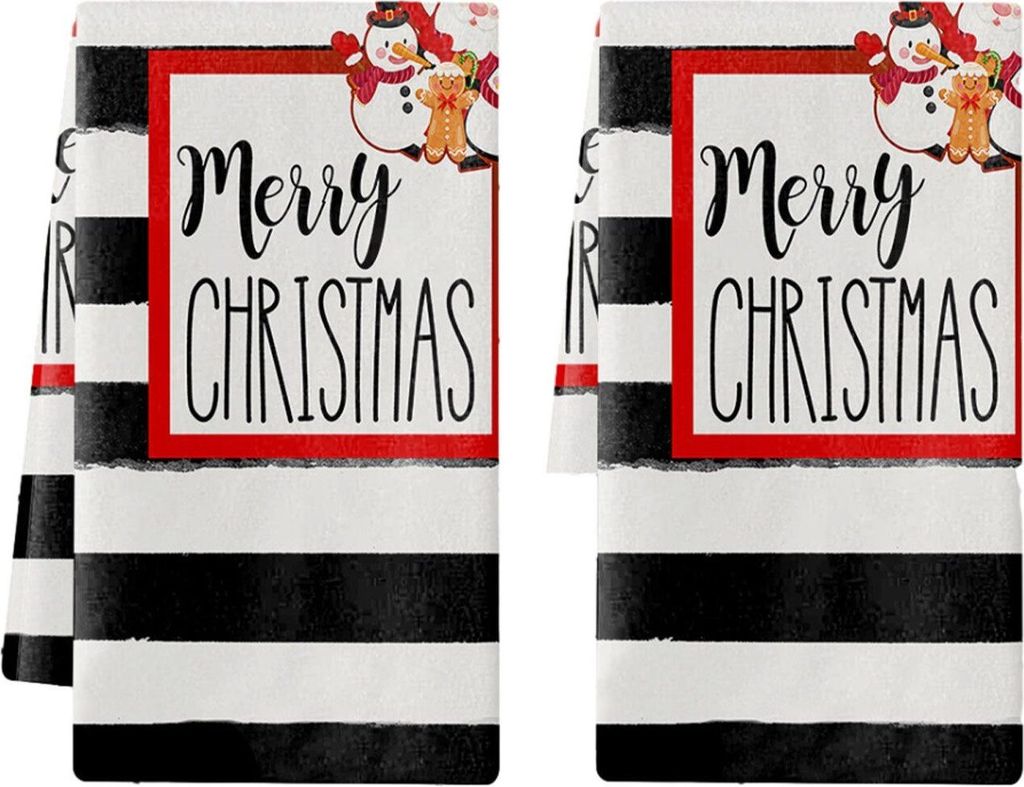 Weihnachten Küche Geschirrspüler wischen Weihnachten Home Decoration Handtuch, Farbe: Schwarz, Größe: 60 × 40cm