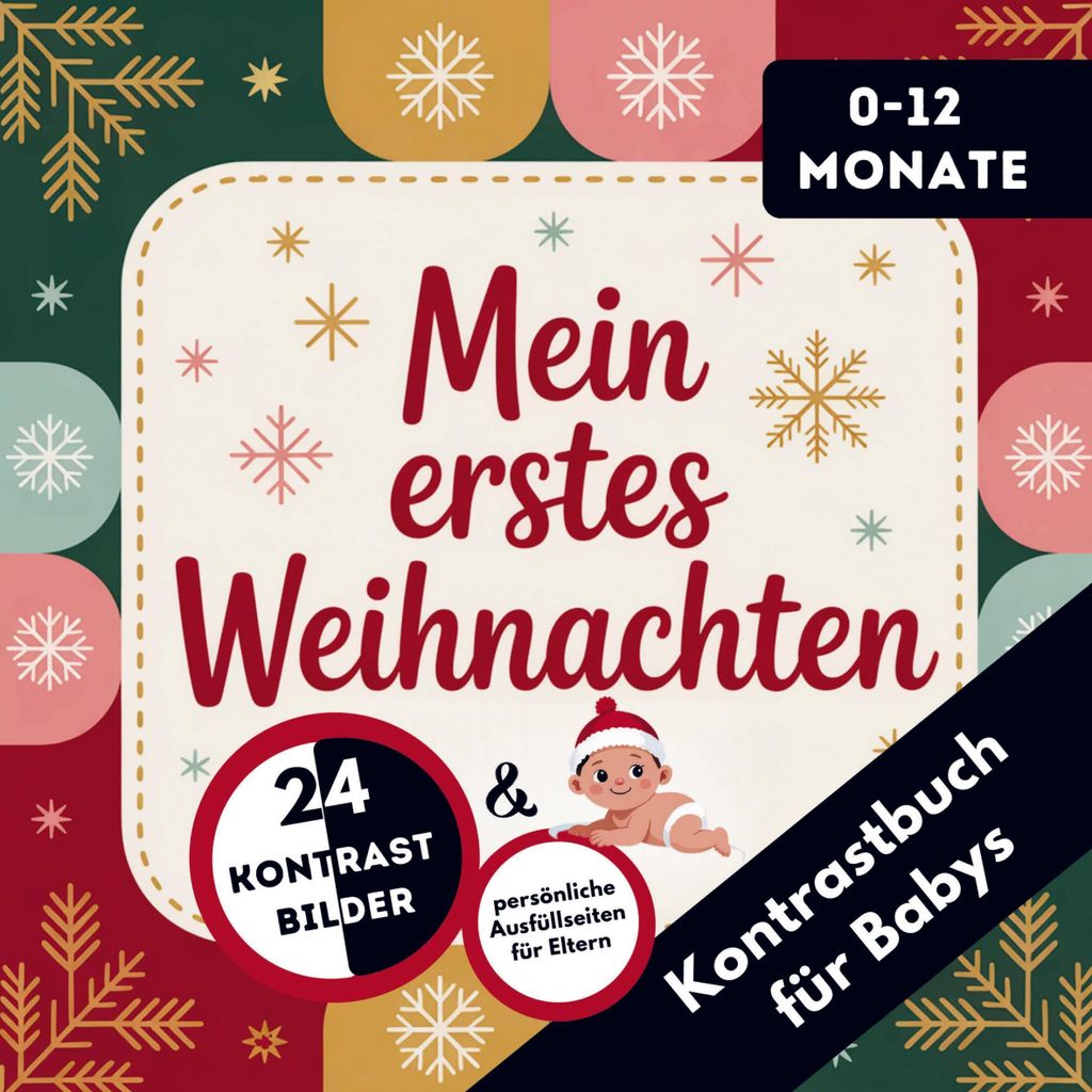 Kontrastbuch für Babys: Mein erstes Weihnachten
