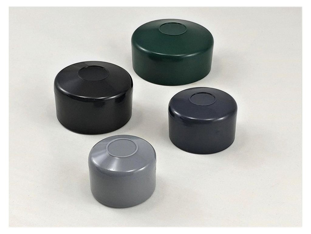 5 Stück runde Pfostenkappen für Zaunpfähle 48,3 mm (1 1/2 Zoll) Grün