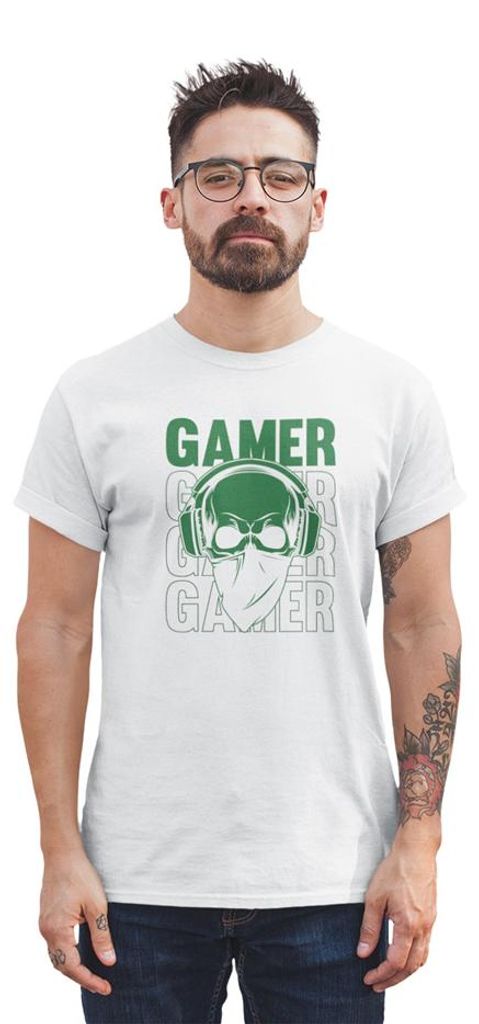 D&B Uni Polo ST00202 Gamer Weiß-Größe M