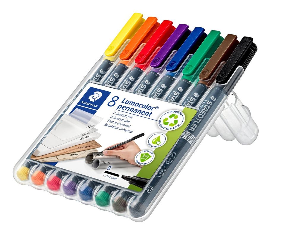 STAEDTLER Folienstift Lumocolor B perm 8St