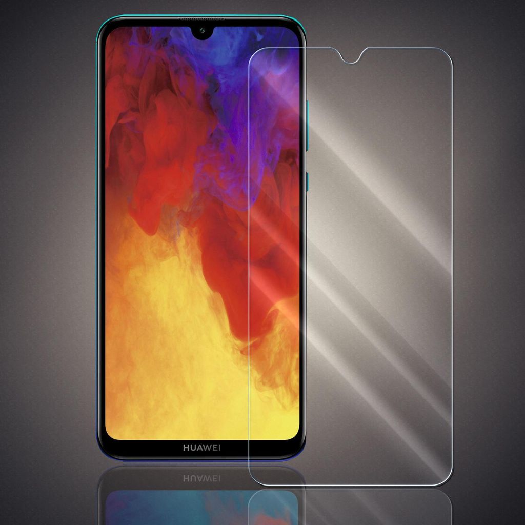Panzer Folie für Huawei Y6 2019 Echt Glas Displayschutzfolie Transparent Glasfolie 9H Härtegrad Schutzglasfolie
