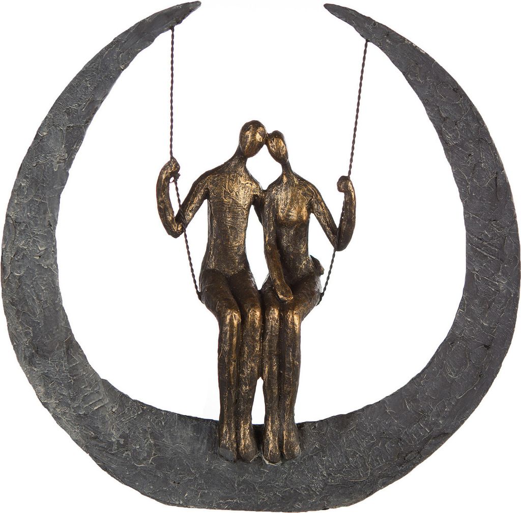 Casablanca by Gilde Dekofigur Skulptur Swing bronzefarben H. 30 cm,89166
