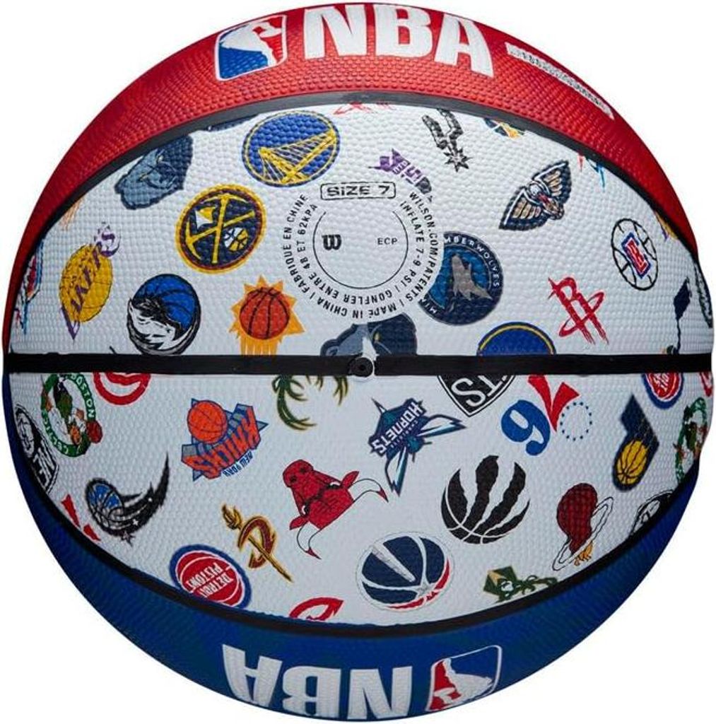 Outdoor Gummi Basketball Größe 7 - NBA All Team Modell - Rot Weiß Blau