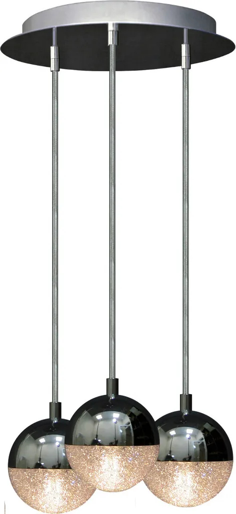 Grande suspension de salon 150 cm AMARILLO noire pour plafond haut