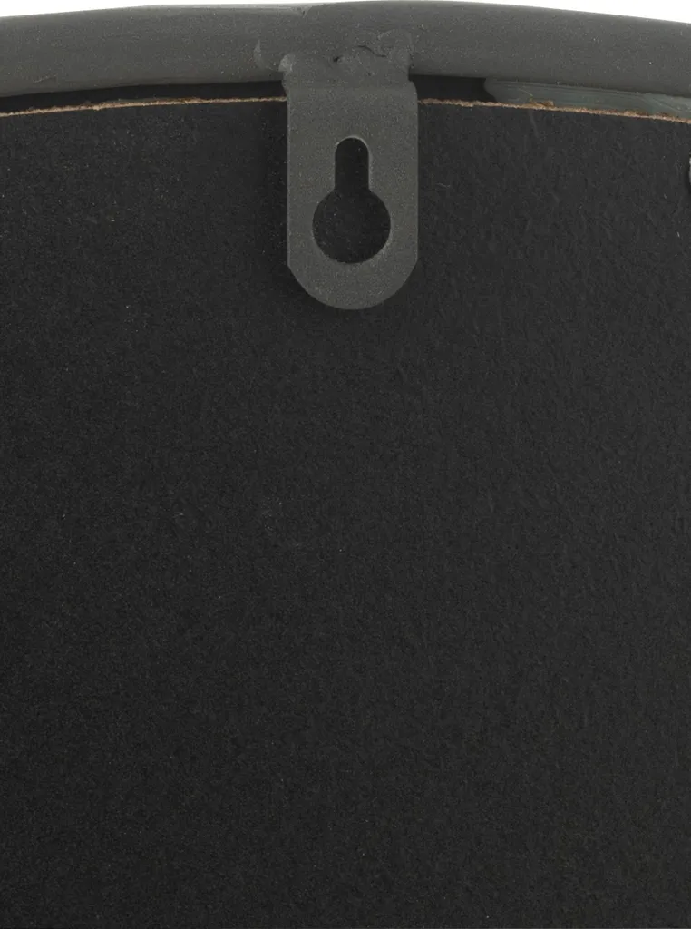 J-Line Miroir Rond Noir en Métal Mat Medium - Décoration Murale Chic