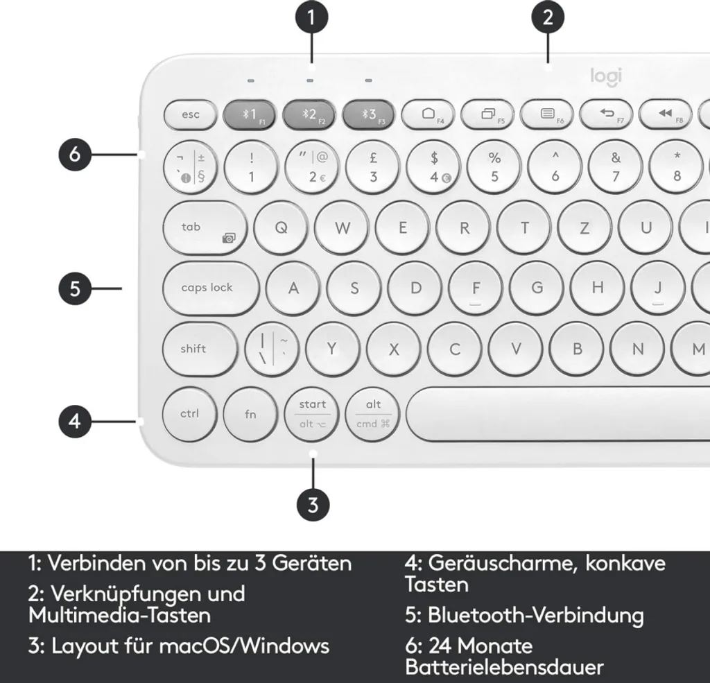 Clavier Bluetooth Logitech K380 Multi-dispositifs - AZERTY Anthracite
