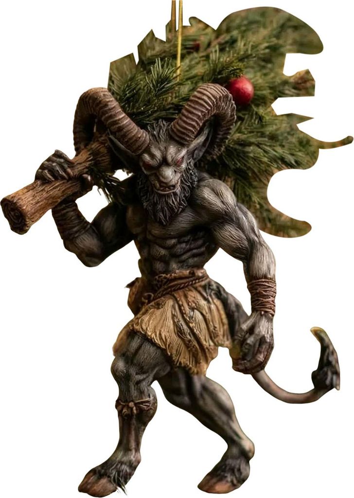 Weihnachtsschmuck: Gruselige Folklore-Weihnachtsbaumhänger, Horror-2D-Acryl-Ornamente für Weihnachtsbaum und Weihnachtsfeier