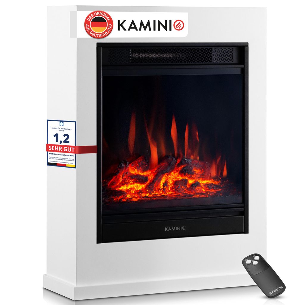 KAMINIO Elektrokamin KALLE - Elektrischer Standkamin mit Produktbild  KI-generiertes Bild
