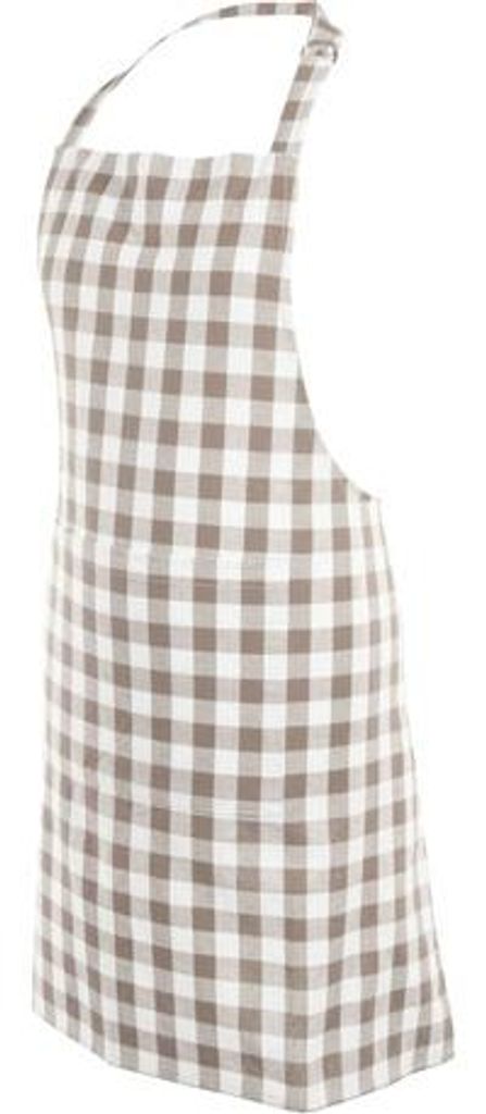 Tiseco Küchenschürze Gingham 100% Baumwolle Verstellbares Nackenband Taschen Retro-Stil 74x80 cm