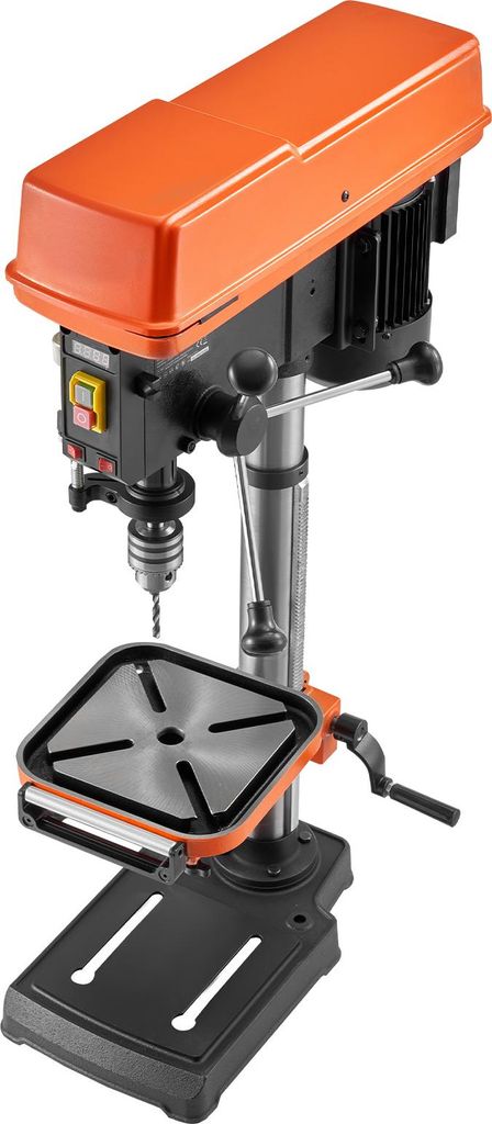 SucceBuy Tischbohrmaschine 305 mm, Standbohrmaschine 550 W, Säulenbohrmaschine mit variabler Drehzahl 340–2200 U/min, Neigbarer Arbeitstisch 45...