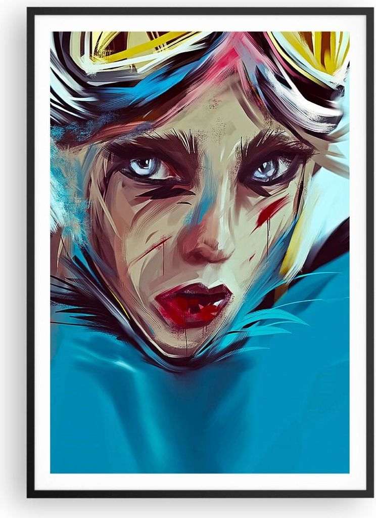 Gerahmtes Poster - Schwarzer Rahmen - Stück Modern Frau - 70x100 cm - Wand Bild - Wanddeko - Wandbilder - Kunstposter - Wandposter - Bilderrahmen ...
