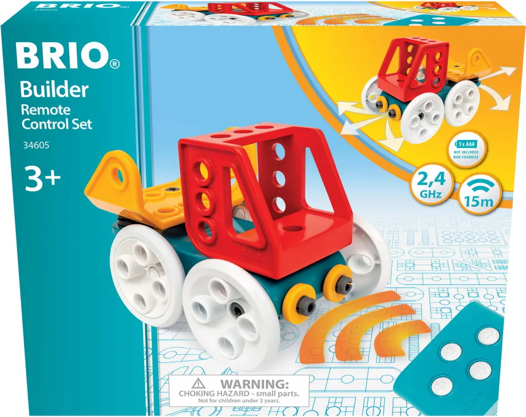 BRIO Builder 34591 Kit de Construction Radiocommandé avec Moteur - 120 Pièces