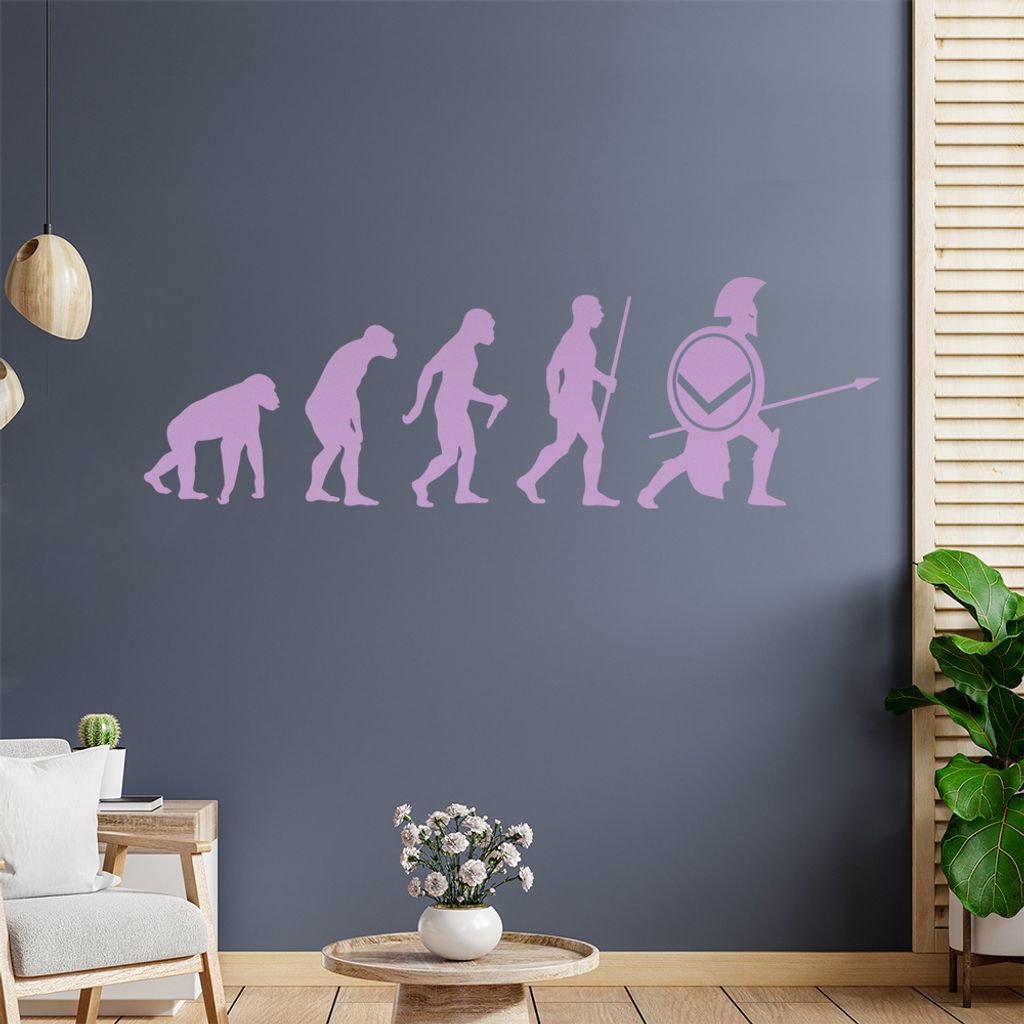 Spartaner Sparta Evolution Wandtattoo Wandaufkleber Wall Sticker - Dekoration, Küche, Wohnzimmer, Schlafzimmer, Badezimmer