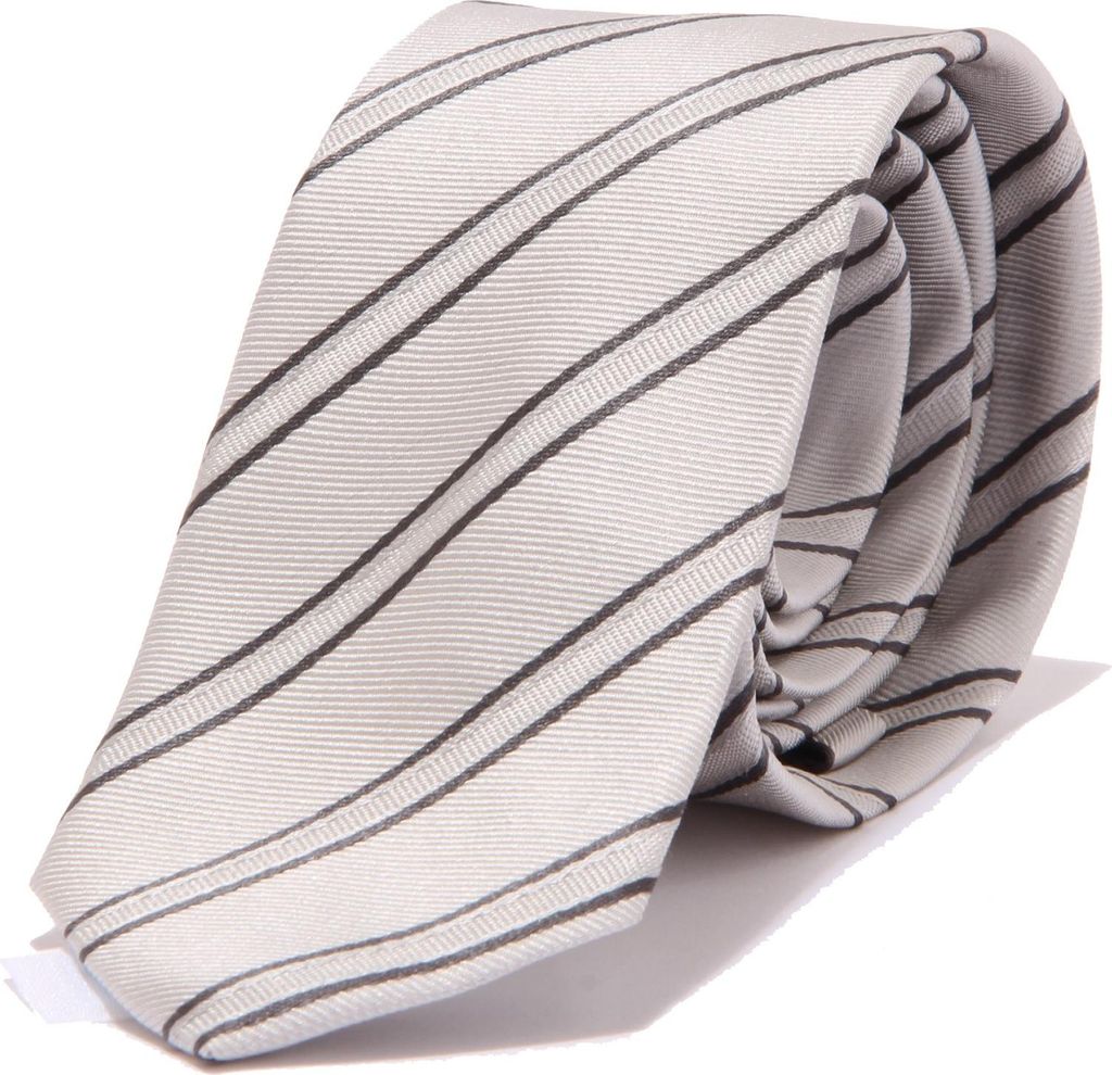 8600W cravatta uomo EPSILON silk silver tie men