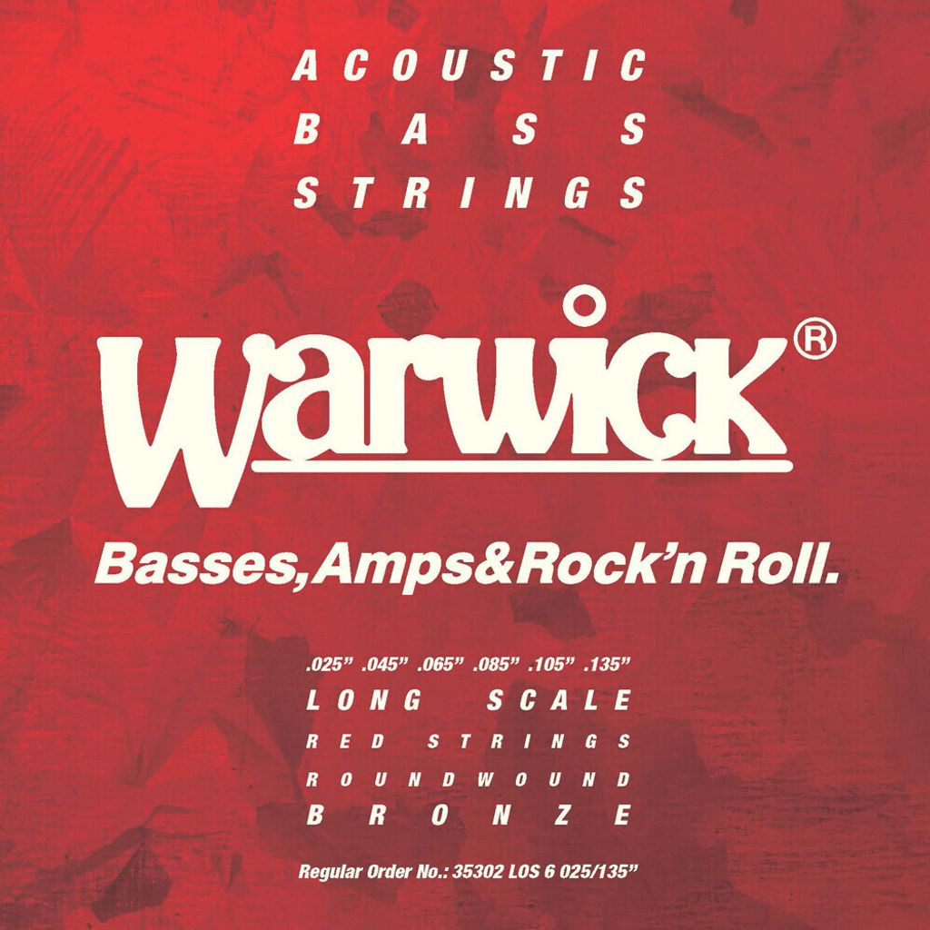 WARWICK 35302 Red Acoustic Bass Bronze 025-135