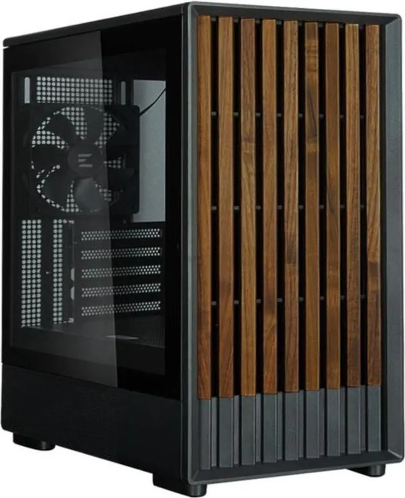 Zalman P10 NAMU Nero: Eleganza in Legno e Vetro per Case mATX