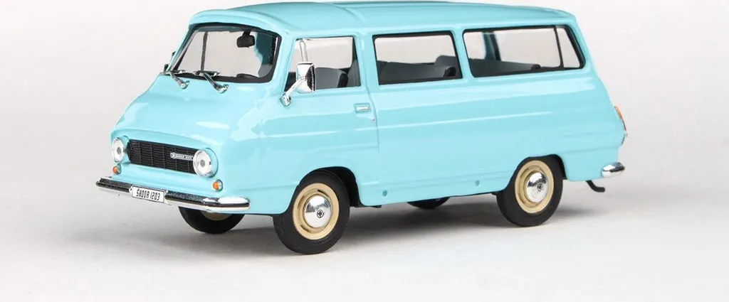 Miniature Skoda 1203 Bleu 1974 ABREX 1:43 Réplique Haute Fidélité Métal