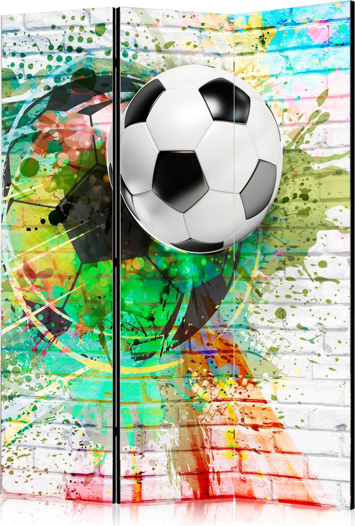 3-teiliger Einseitiger Vlies Paravent - Colourful Sport 135x172 cm Für Kinder i-B-0044-z-b
