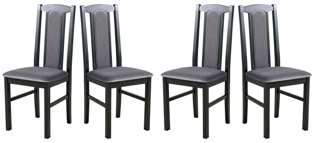 CHAISE DE SALLE À MANGER - Lot de 4 Bos 7 noir kronos 22 Image du produit 