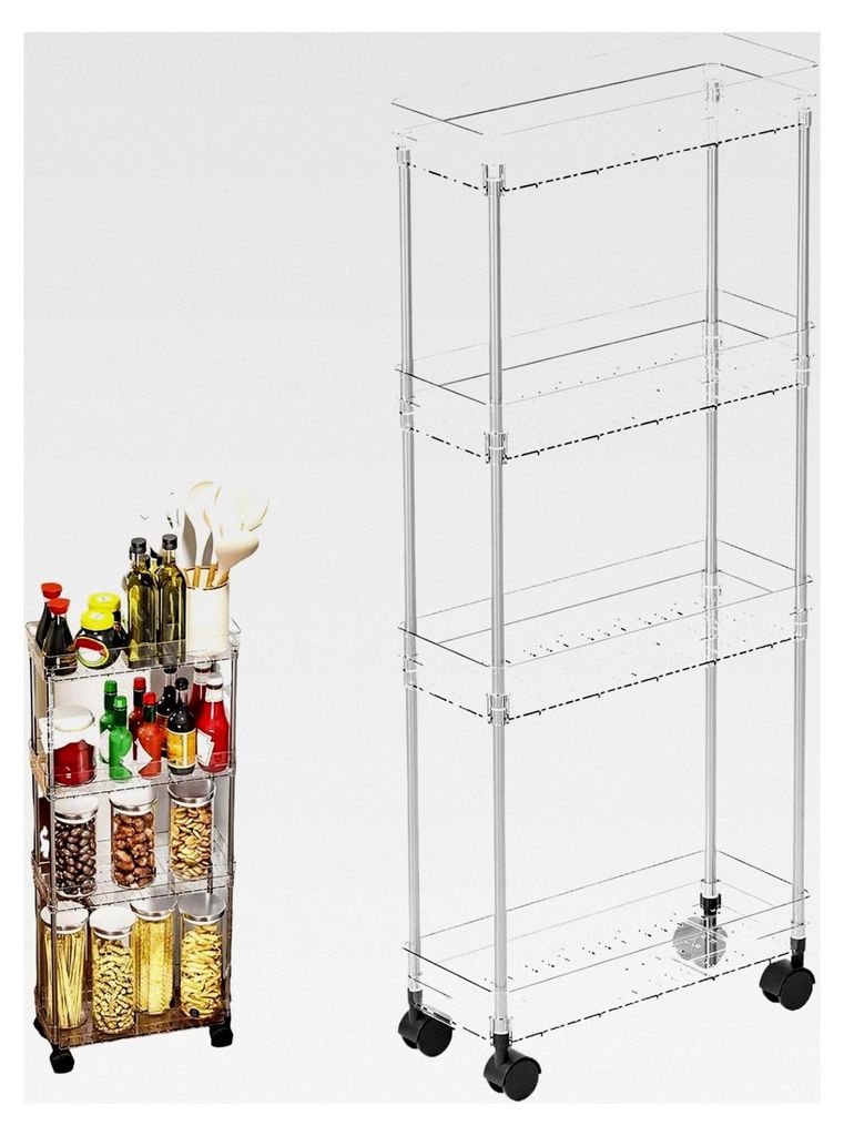 Rollwagen für die Aufbewahrung | Beweglicher Organizer mit Rädern und mehreren Ebenen, ideal für Waschraum, Küche und enge Räume