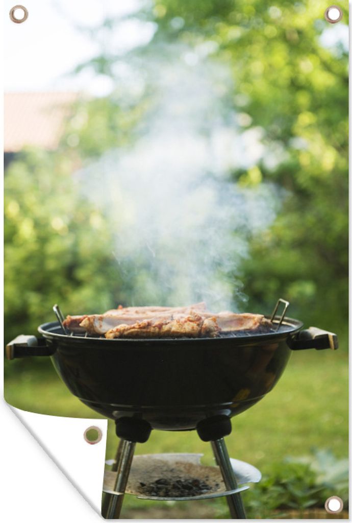 MuchoWow 60x90 cm Outdoor-Poster Gartendeko Sichtschutz Garten Poster für den Garten Grillen in einem Garten