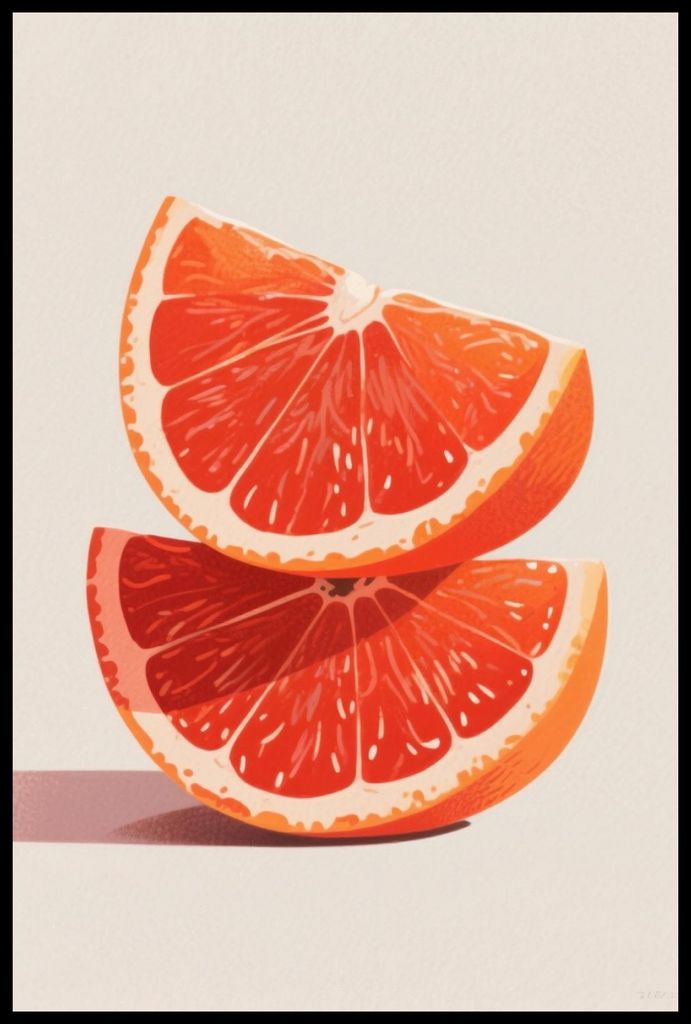 Plakat 61x91,5cm Orangen Retro Vintage für das Wohnzimmer