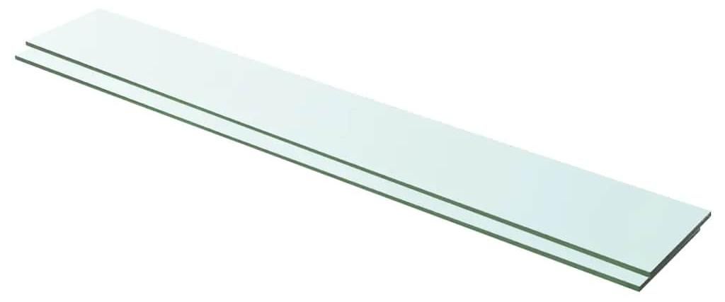 vidaXL Police 2 ks skleněné průhledné 100x15 cm Obrázek produktu 