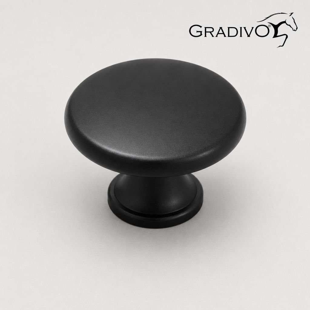 Möbelknopf  Schrankknopf  Schubladenknopf 217  Schwarz Produktbild 