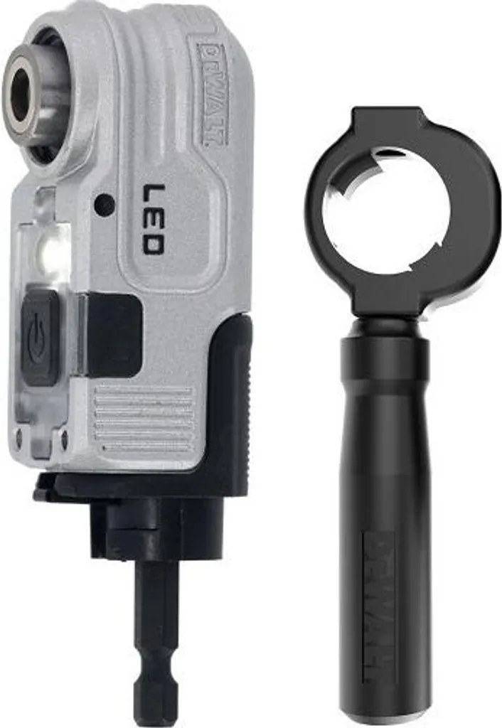 Accessoire de vissage d'angle DEWALT 1/4 LED pour accès difficiles - 2