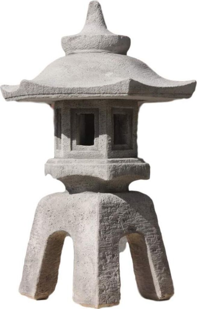 Steinfiguren Horn Laterne Yukimi, das Material besteht aus Steinguss, Witterungsbeständig Frostfest und Neu, 80 cm Höhe, 55cm Tiefe, 55cm Breite,...
