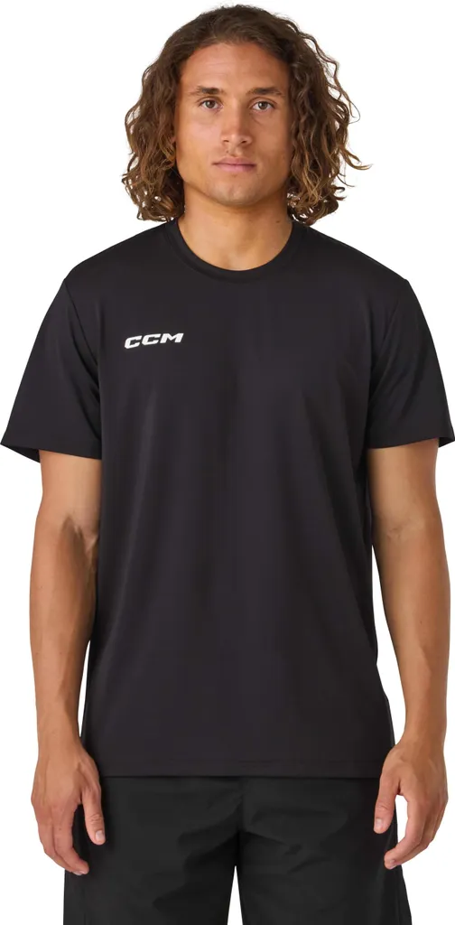 T-Shirt CCM Team Training Tee Senior noir taille L pour le hockey