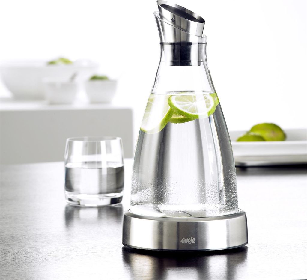 Emsa Karaffe Flow Slim Mit Kühlstation, 1,0 L - ELDJ
