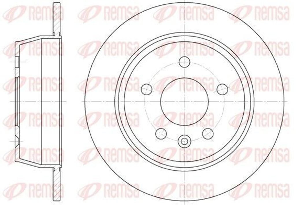 2x REMSA Bremsscheibe 6471.00 hinten passend für MERCEDES-BENZ VITO Bus (638)