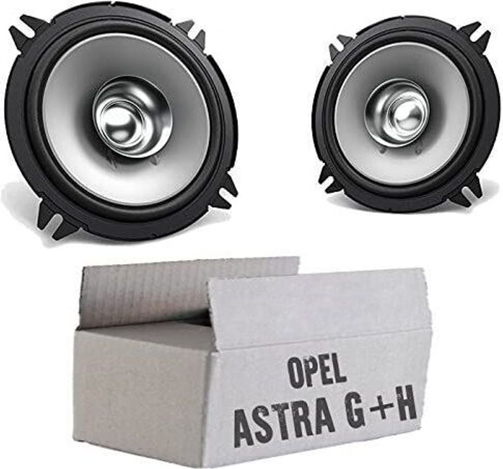 Lautsprecher Boxen Kenwood KFC-S1356 - 13cm Koax Auto Einbauzubehör - Einbauset passend für Opel Astra G + H Tür hinten - justSOUND