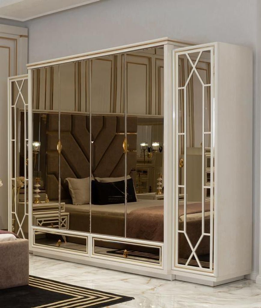 Garderobenschrank Schlafzimmerschrank Ankleideschrank Wandschrank Schrank Glas