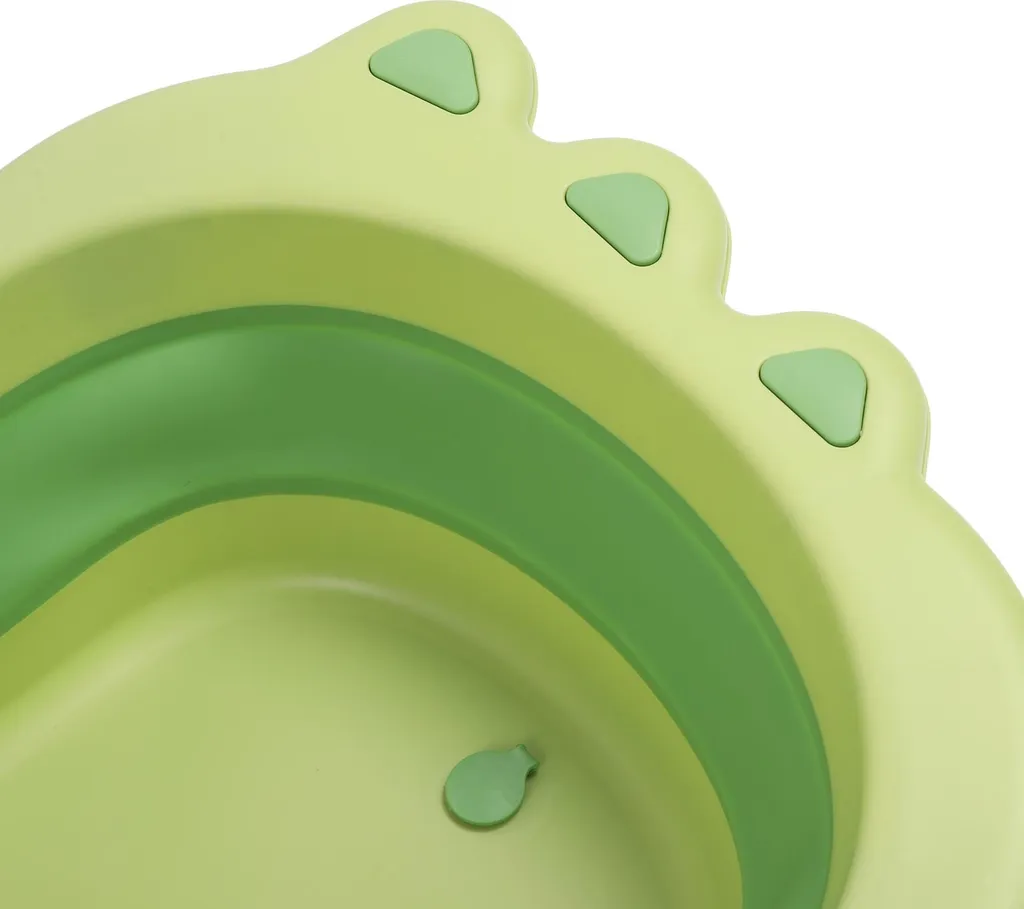 Baignoire bébé pliable grande capacité taille L avec support stable vert - 4