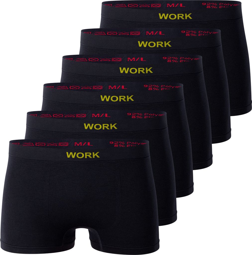 Cotton Prime® 6er Pack Boxershorts WORK M/L schwarz Produktbild 