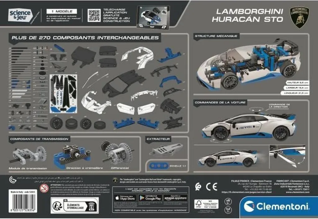 Voiture Télécommandée Lamborghini Huracan STO Clementoni Robuste Pro