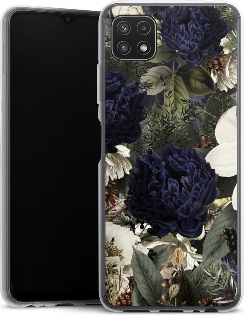 DeinDesign Handyhülle für Samsung Galaxy A22 5G Silikon Hülle Case Smartphone Schutzhülle Blumen Utart Vintage
