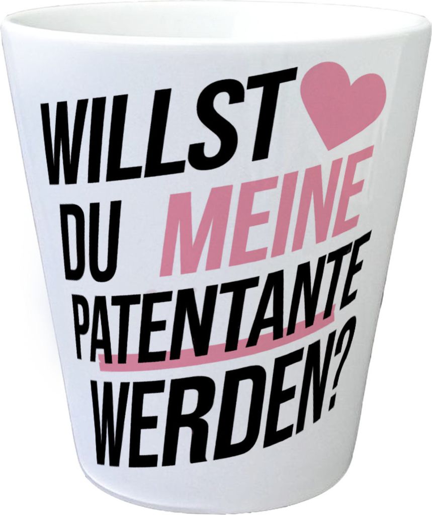 Herz - Patentante werden Blumentopf