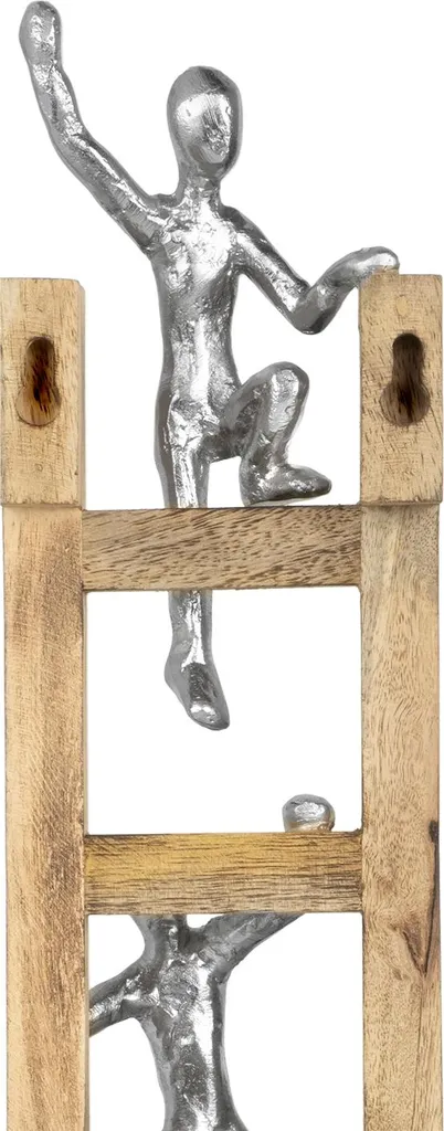 Statue Murale Design en Bois Moritz - Sculpture Moderne pour Salon 58cm
