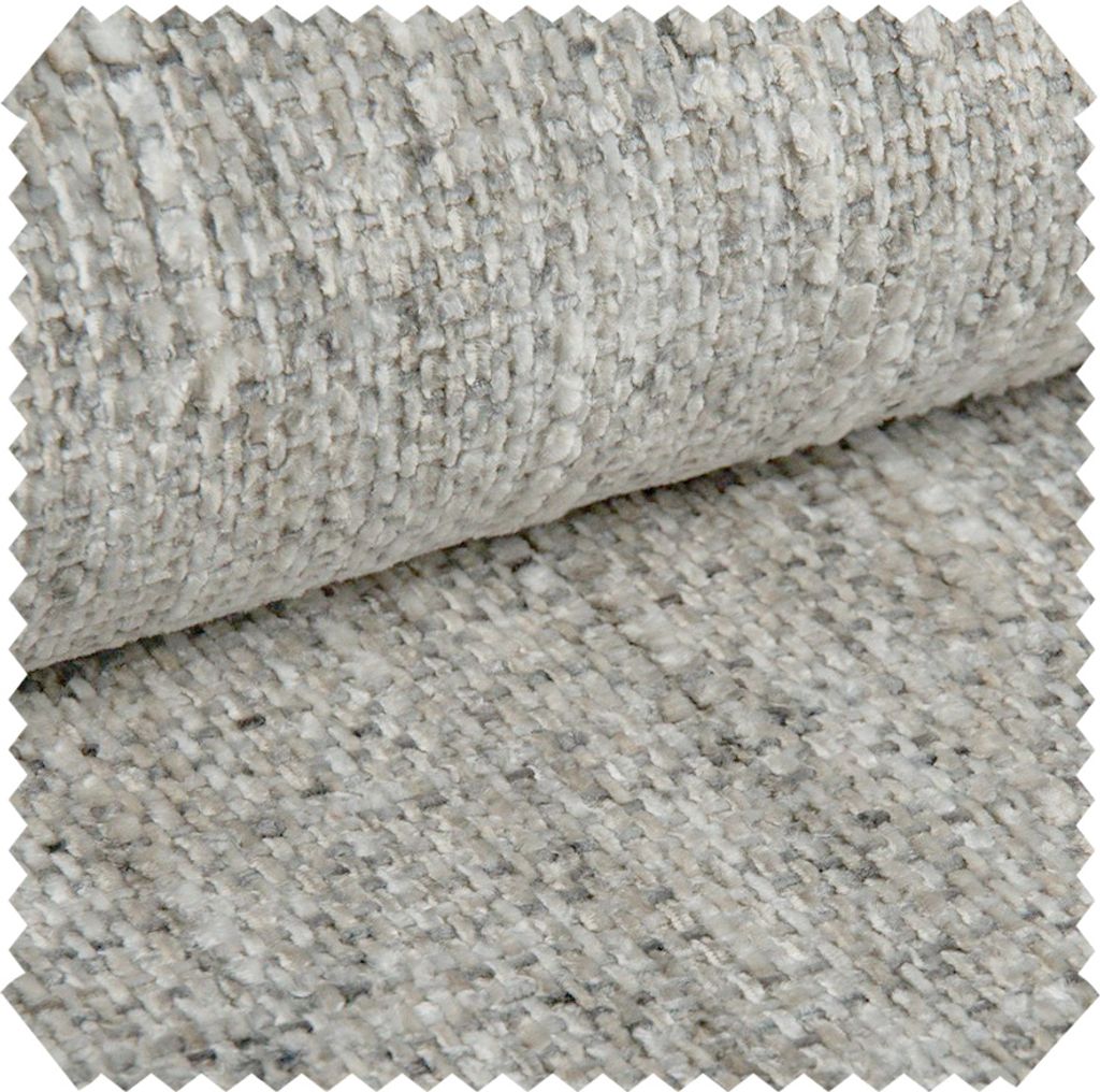 novely MISCHLY r Chenille Polsterstoff 430g/m² | Strapazierfähiger Melange Möbelstoff | Pflegeleichte Meterware | 1lfm - Farbe: 35 Creme-Grau