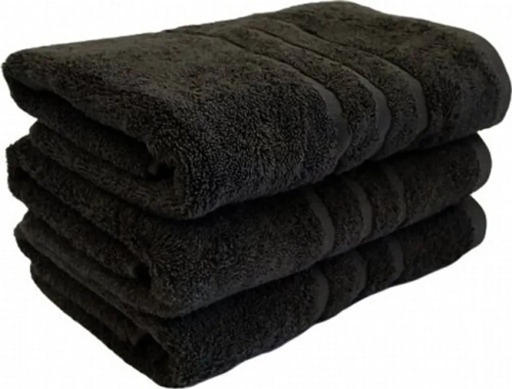 Asciugamano Sofie Nero 70x140 cm | Telo Arredo Bagno in Cotone Spugna