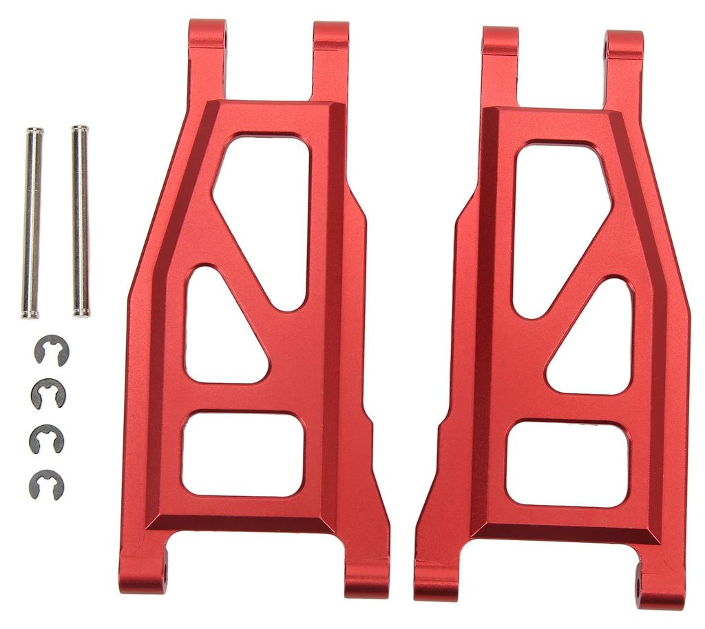 2 Stück RC Vorderradschwinge Professionelle Universal-Autoaufhängungsarme aus Aluminiumlegierung für 1/10 Autos Rot