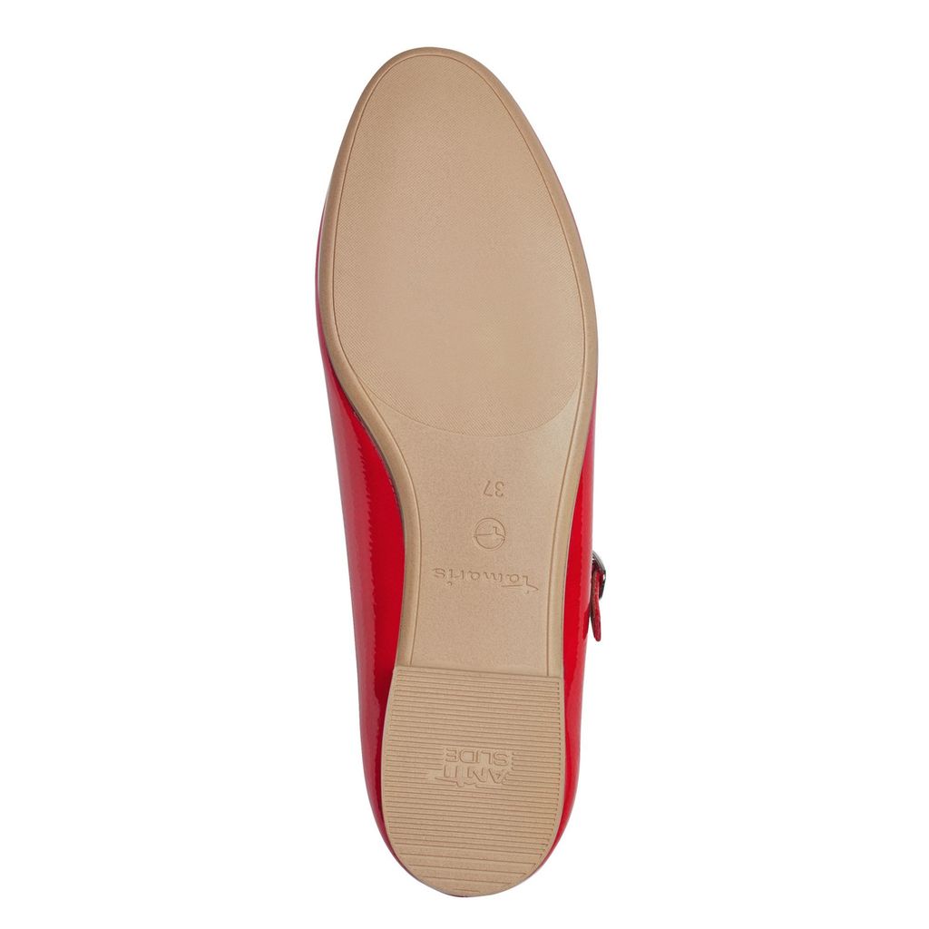 Tamaris Damen Ballerina Mary Jane Riemen Schnalle 1-22122-42, Größe:36 EU, Farbe:Rot
