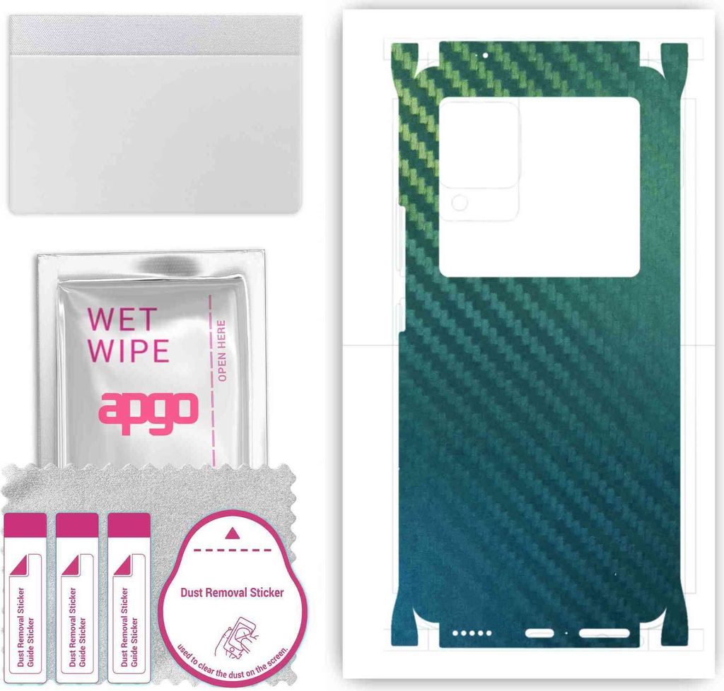 apgo Rückseite + Seiten Schutzfolie, Skin, kompatibel mit Vivo X70 Pro Plus, Hinten Displayschutzfolie aus Vinylfolie, kratzfest, einfache Montage...