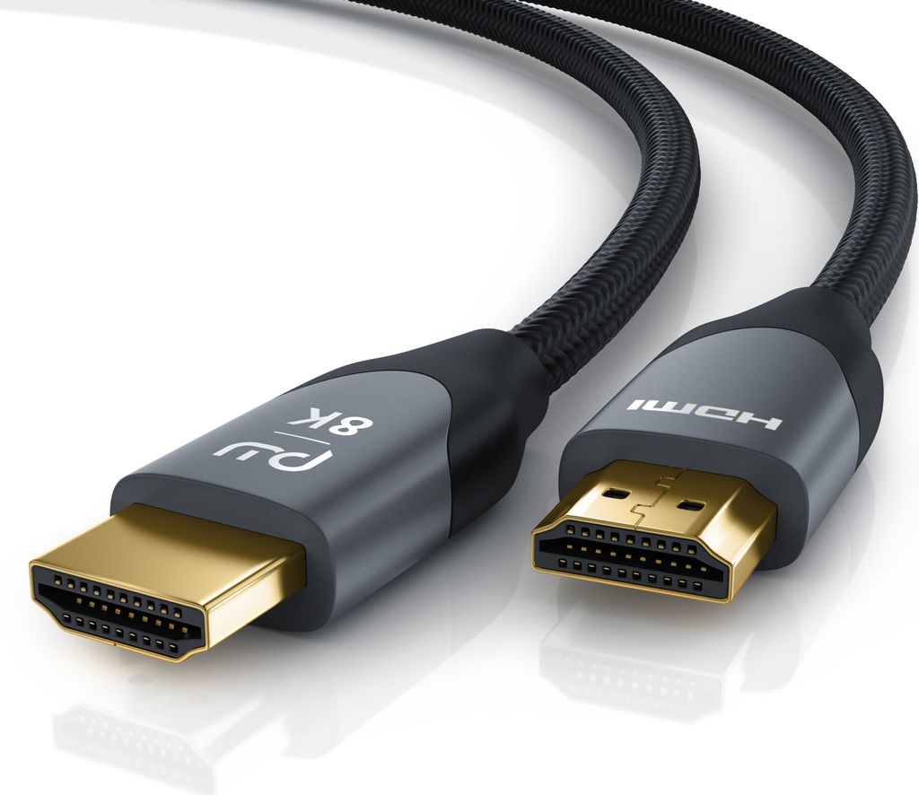 Primewire 8K Premium HDMI Kabel 2.1 mit Nylonummantelung, 7680 x 4320 @ 120 Hz mit DSC - 3m